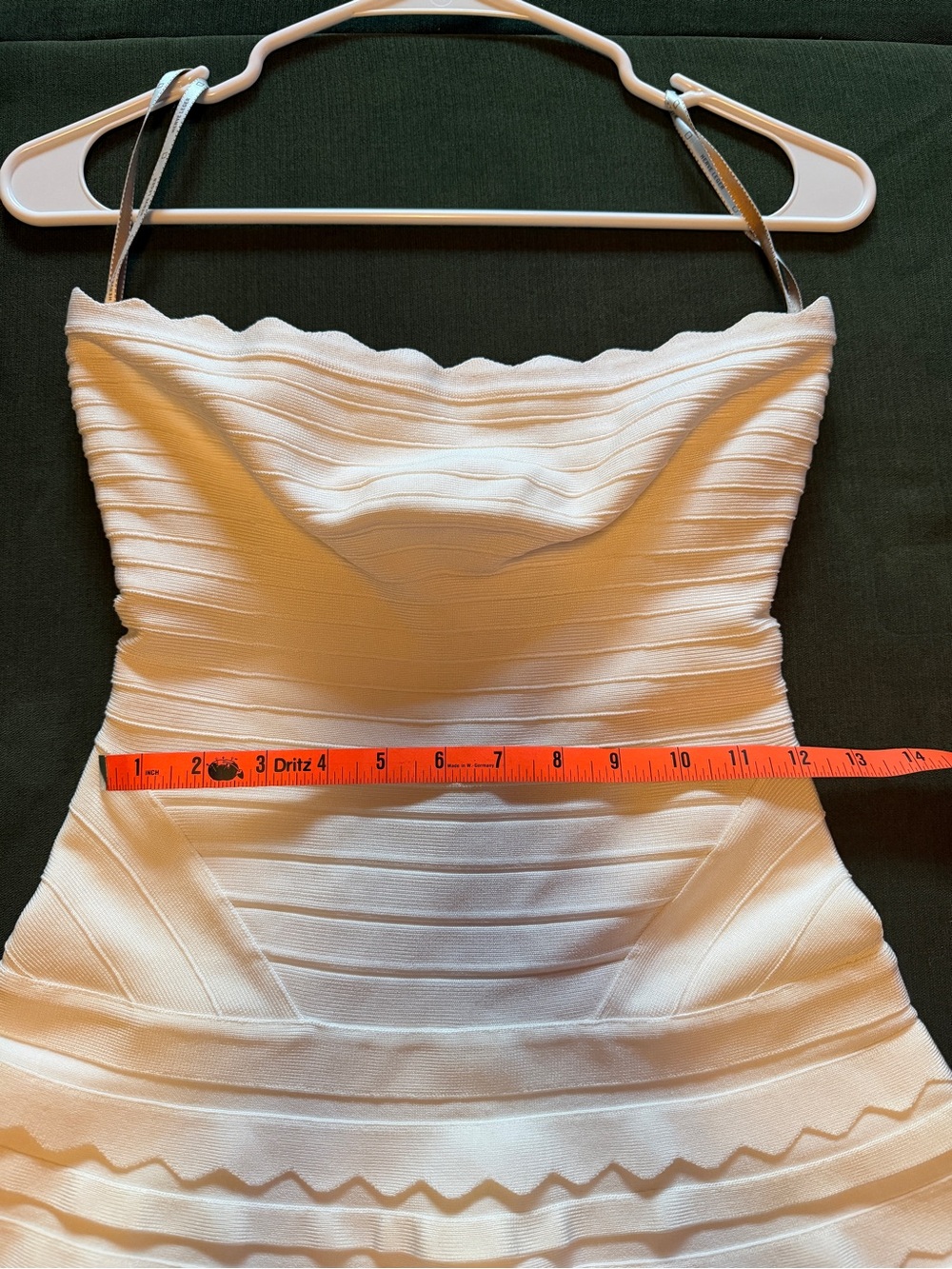 Herve Leger “Phoebe Dress” NWT White Strapless Dress Small - Picture 9 of 10